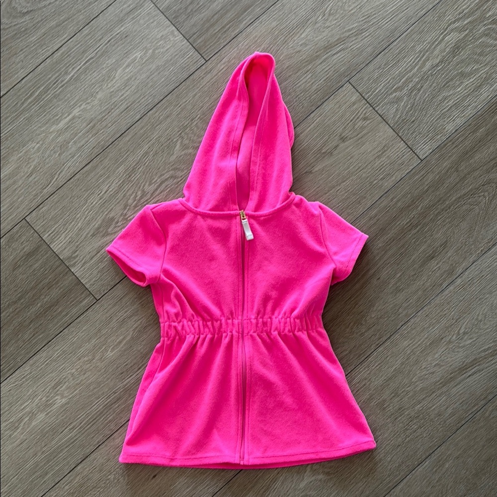 Lilly Pulitzer swim zip hooded coverup size xs 2-3 years